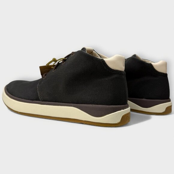 OluKai Papaku Chukka Boots Men 10.5 Dark Wood Canvas Leather Waterproof - Picture 6 of 14